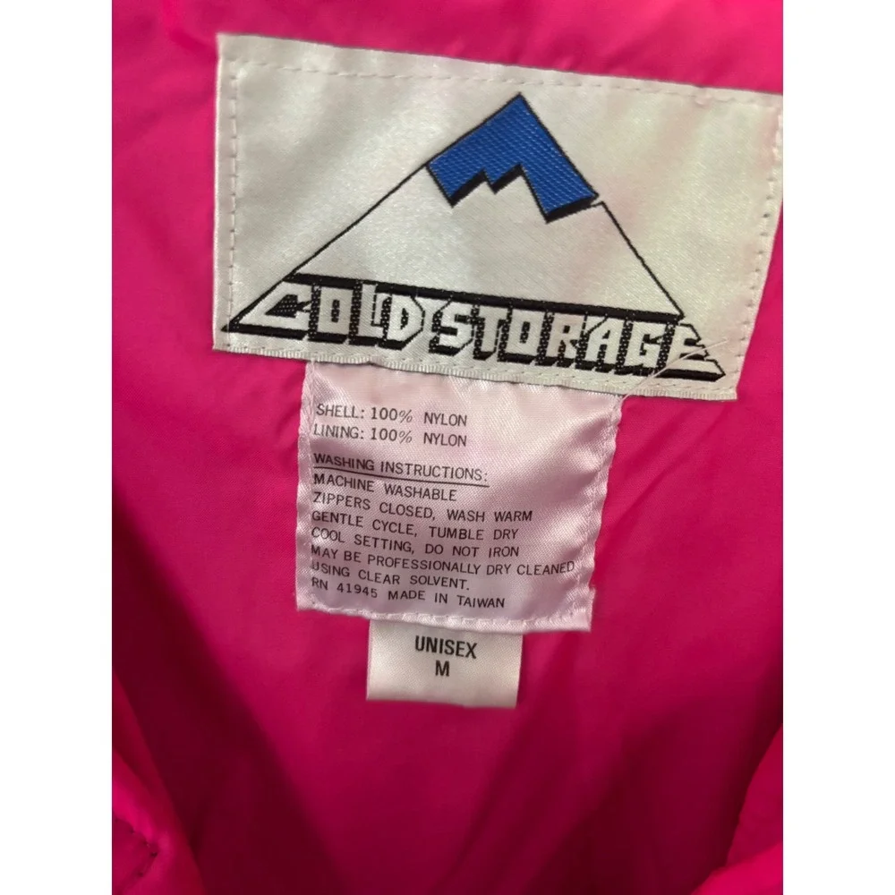 Vintage Cold‎ Storage Black Neon Windbreaker Jacket Unisex M could fit large